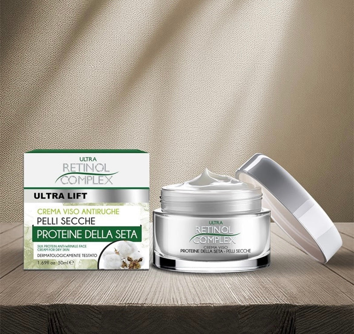 Crème anti rides - protéine de soie