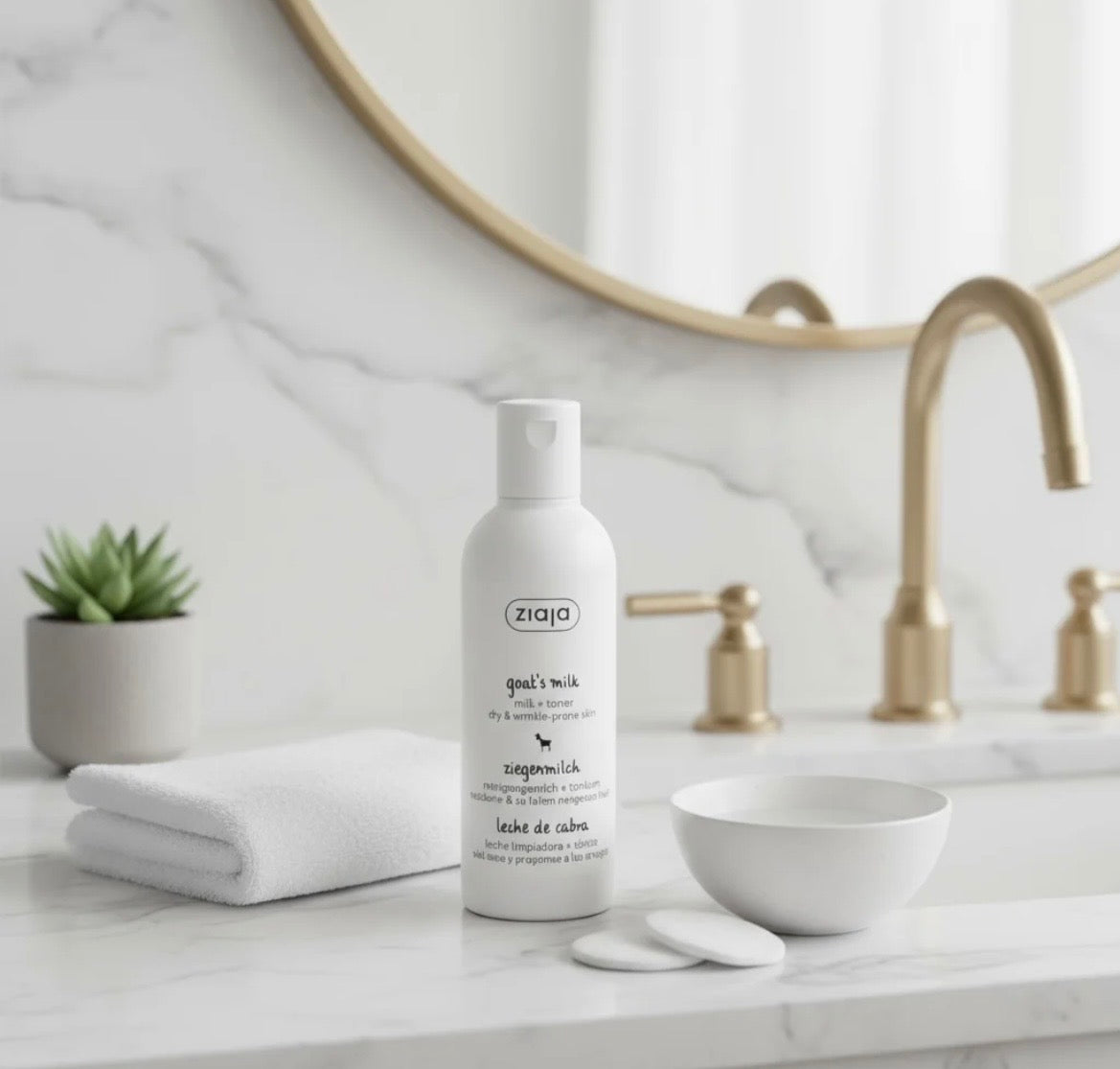 Lotion démaquillante et hydratante au lait de chèvre