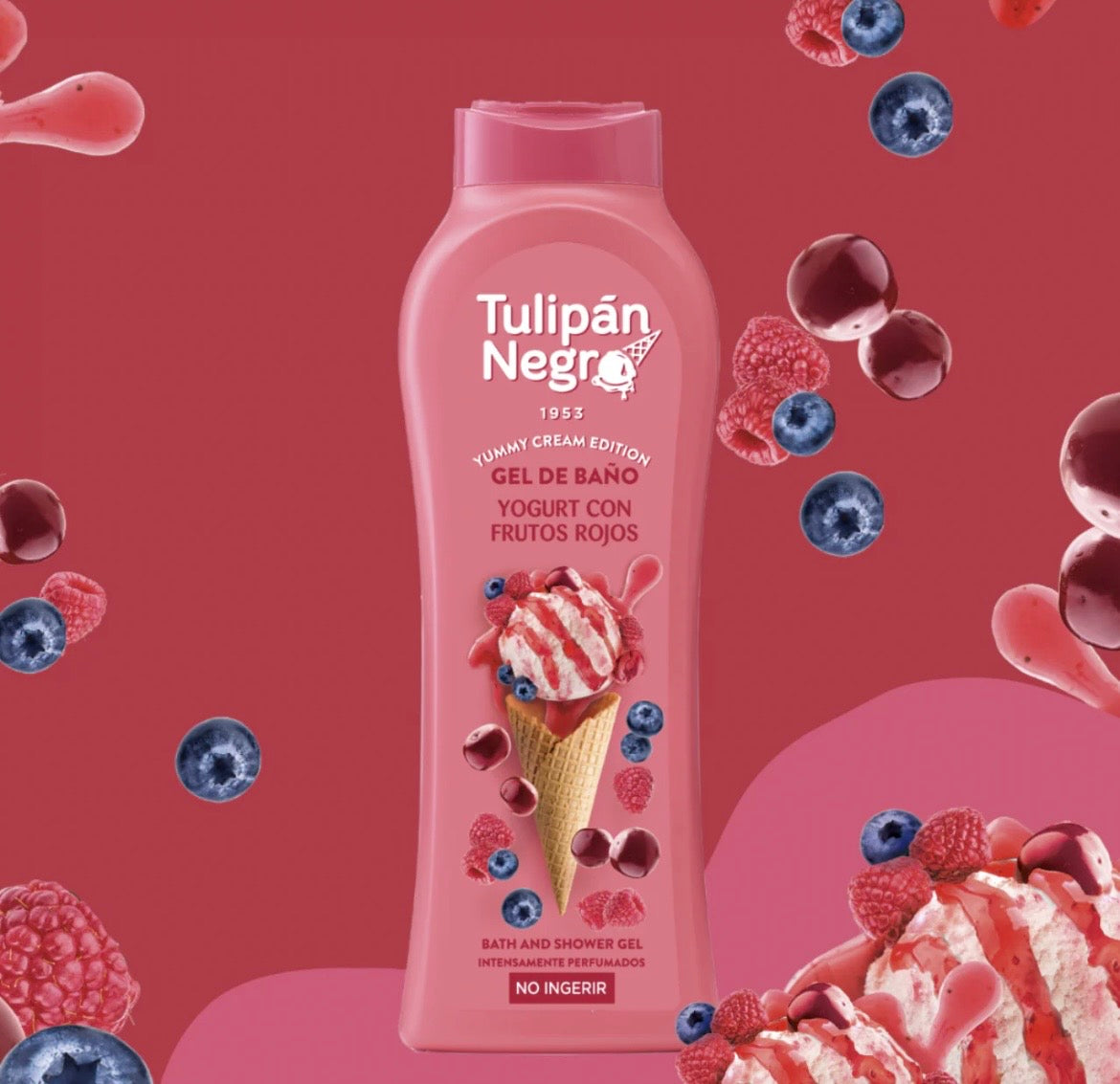 Gel douche - Crème glacé fruits rouges 650ml